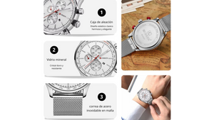 Reloj Curren 8227 Plateado - Metálico de Hombre