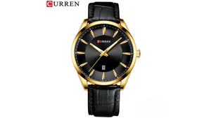 Reloj Curren 8365 Negro/Dorado - Cuero de Hombre