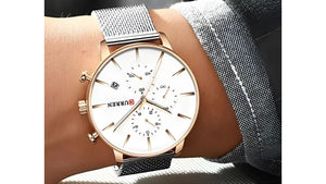 Reloj Curren 8339 Plateado/Oro Rosa- Metálico de Hombre