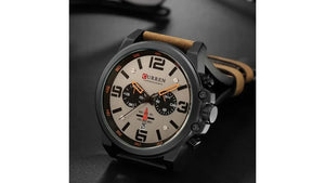 Reloj Curren 8314 Café/Negro - Cuero de Hombre