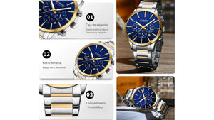 Reloj Curren 8435 Plateado/Dorado - Metálico de Hombre