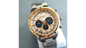 Reloj Curren 8355 Plateado/Oro Rosa - Metálico de Hombre