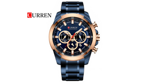 Reloj Curren 8361 Azul/Oro rosa - Metálico de Hombre