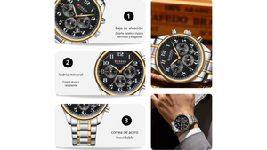 Reloj Curren 8466 Plateado/Dorado - Metálico de Hombre