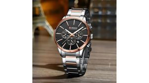 Reloj Curren 8435 Plateado/Oro Rosa - Metálico de Hombre