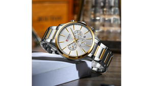 Reloj Curren 8435 Plateado/Dorado - Metálico de Hombre