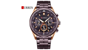Reloj Curren 8399 Marrón/Oro Rosa - Metálico de Hombre