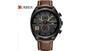 Reloj Curren 8324 Café/Negro - Cuero de Hombre