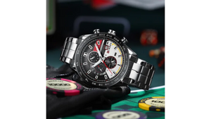 Reloj Curren 8410 Plateado/Negro - Metálico de Hombre