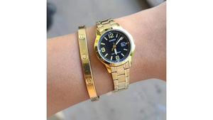 Reloj Casio LTP - V004G-1B - Metálico de Mujer