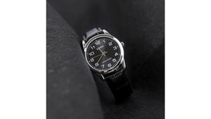 Reloj Casio MTP - V001L - 1B - Cuero de Hombre