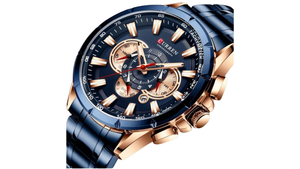 Reloj Curren 8363 Azul/Oro rosa - Metálico de Hombre