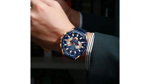 Reloj Curren 8363 Azul/Oro rosa - Metálico de Hombre