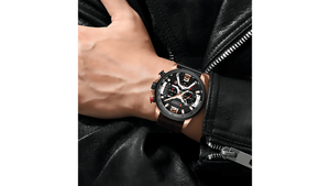 Reloj Curren 8329 Dorado/Negro Cuero de Hombre