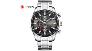 Reloj Curren 8351 Plateado/Negro - Metálico de Hombre