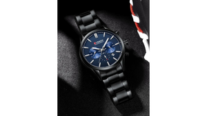 Reloj Curren 8446 Pavonado/Azul Oscuro - Metálico de Hombre