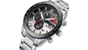 Reloj Curren 8410 Plateado/Negro - Metálico de Hombre