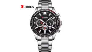 Reloj Curren 8418 Plateado/Negro - Metálico de Hombre