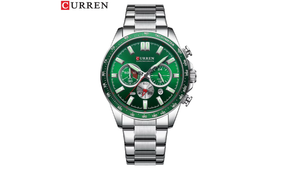Reloj Curren 8418 Plateado/Verde - Metálico de Hombre