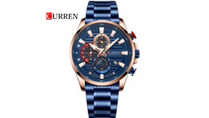 Reloj Curren 8415 Azul/Oro Rosa - Metálico de Hombre