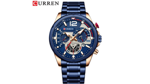 Reloj Curren 8395 Azul/Oro Rosa Metalico de Hombre