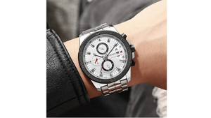 Reloj Curren 8337 Plateado/Negro - Fondo blanco