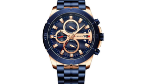 Reloj Curren 8337 Azul/Oro Rosa Metalico de Hombre