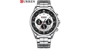 Reloj Curren 8399 Plateado/Negro - Metálico de Hombre