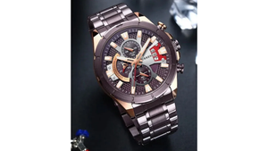 Reloj Curren 8401 Morado/Oro Rosa - Metálico de Hombre