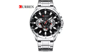 Reloj Curren 8363 Negro/Plateado - Metálico de Hombre