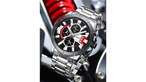 Reloj Curren 8401 Plateado/Negro - Metálico de Hombre