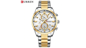 Reloj Curren 8445 Dorado/Plateado/Blanco - Metálico de Hombre
