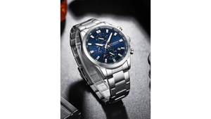 Reloj Curren 8445 Plateado/Azul - Metálico de Hombre