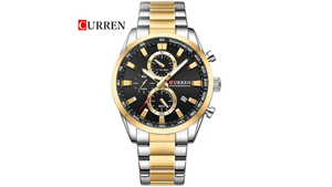 Reloj Curren 8445 Dorado/Plateado/Negro - Metálico de Hombre