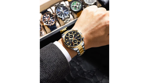 Reloj Curren 8445 Dorado/Plateado/Negro - Metálico de Hombre