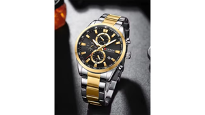 Reloj Curren 8445 Dorado/Plateado/Negro - Metálico de Hombre