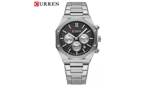 Reloj Curren 8440 Plateado/Negro - Metálico de Hombre