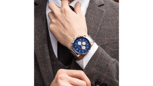 Reloj Curren 8315 Plateado/Azul - Metálico de Hombre