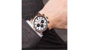 Reloj Curren 8315 Pavonado/Oro Rosa/Gris - Metálico de Hombre