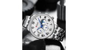 Reloj Curren 8427 Plateado/Blanco - Metálico de Hombre