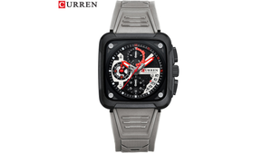 Reloj Curren 8461 Gris/Negro - Silicona de Hombre