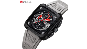 Reloj Curren 8461 Gris/Negro - Silicona de Hombre