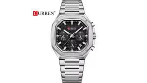 Reloj Curren 8459 Plateado/Negro - Metálico de Hombre