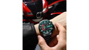 Reloj Curren 8402 Pavonado/Verde/Rojo - Metálico de Hombre