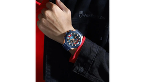 Reloj Curren 8401 Azul/Oro Rosa - Metálico de Hombre