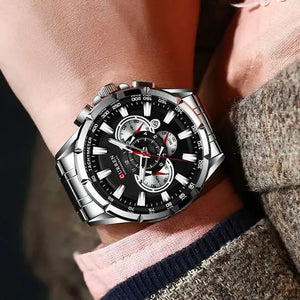 Reloj Curren 8363 Negro/Plateado - Metálico de Hombre