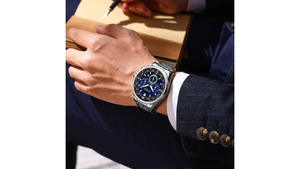 Reloj Curren 8399 Plateado/Azul/Negro - Metálico de Hombre