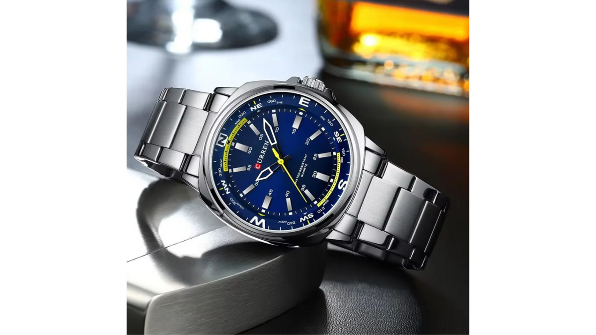 Reloj Curren 8455 Plateado - Metálico de Hombre