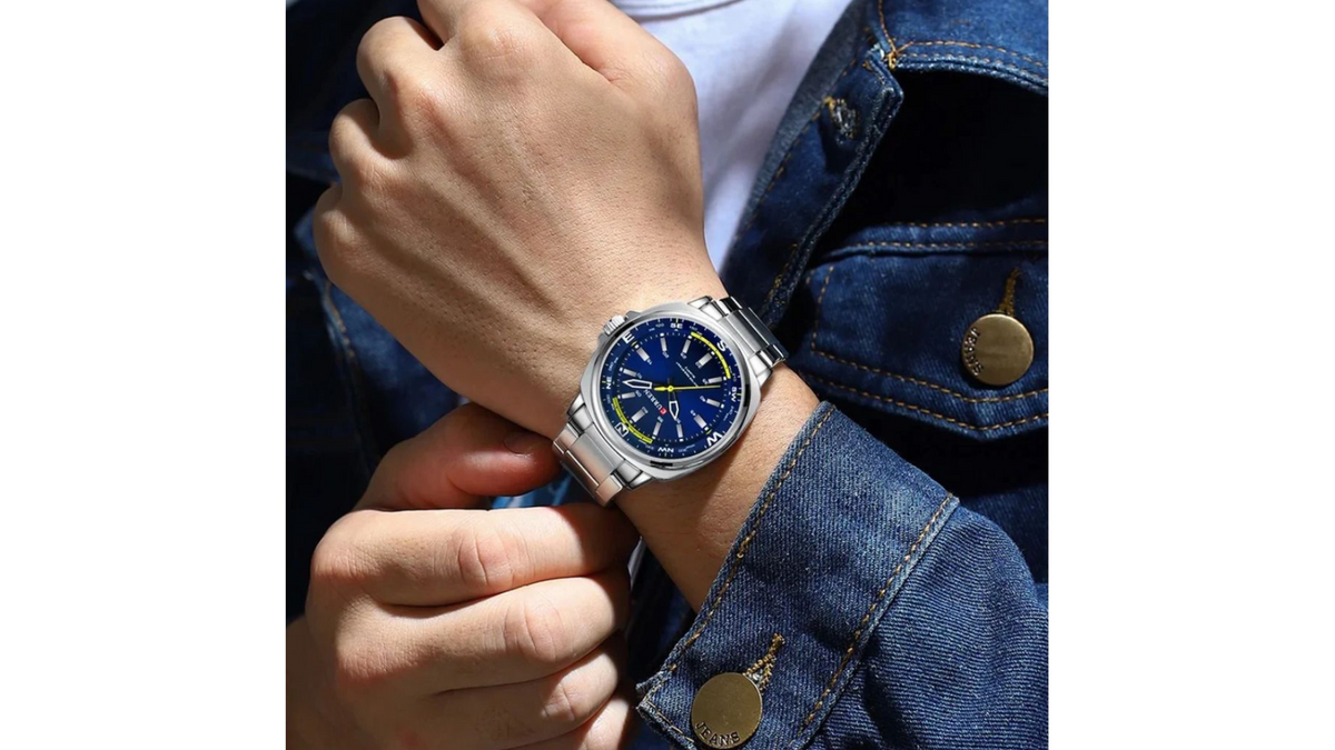 Reloj Curren 8455 Plateado - Metálico de Hombre