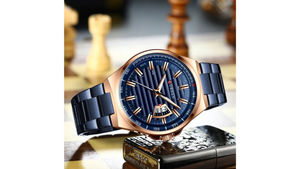 Reloj Curren 8375 Azul/Oro Rosa - Metálico de Hombre